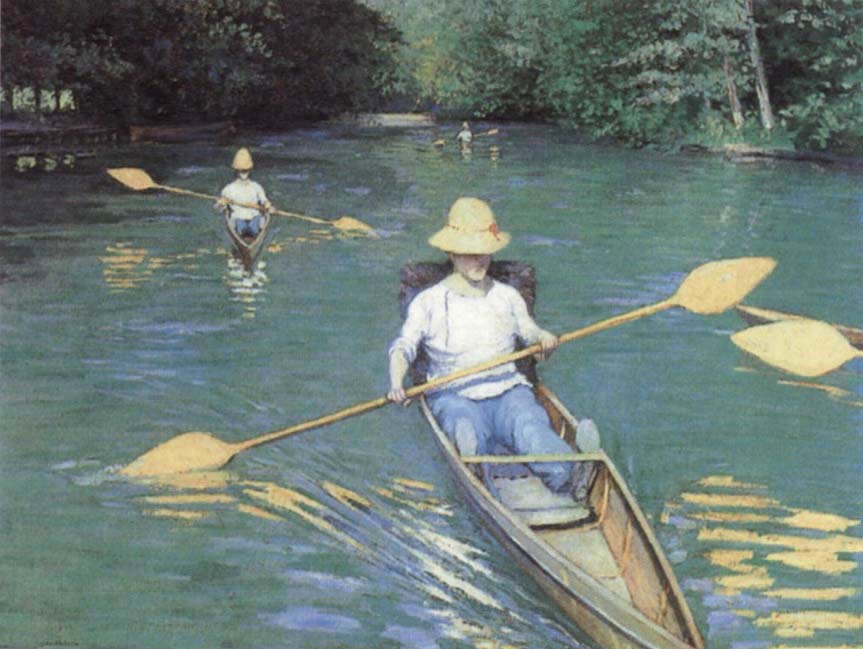 Gustave Caillebotte Bathers about to Dive into the Yerres